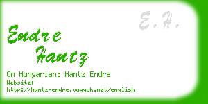 endre hantz business card